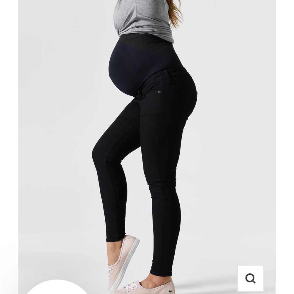 Blanqi denim women’s maternity jeans.